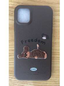 Funda adecuada para iPhone, funda de teléfono de alta calidad con patrón de lichi para chicas - Marrón - Ver 18