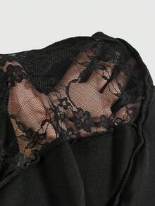 Đầm ren kiểu Gothic cho nữ, chân váy ngắn gợi cảm, thích hợp cho các bữa tiệc mùa xuân/hè. - màu đen - Xem 5