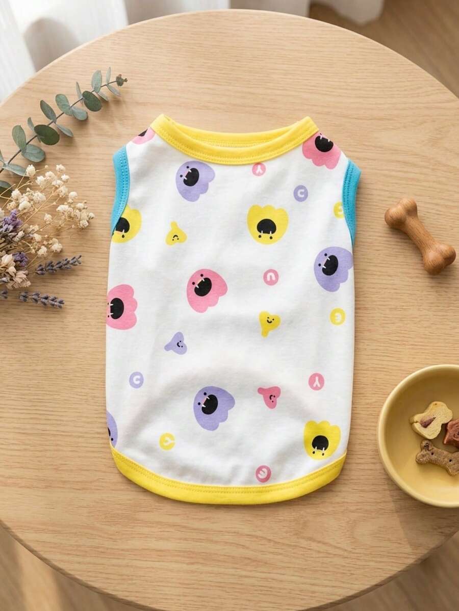 PETSIN 宠物春季新款狗狗服装 动物用品 宠物服装 狗狗背心 猫咪T恤 泰迪熊套装 小型动物服装 休闲酷炫背心 狗狗服装 猫咪服装 春夏两季新款背心