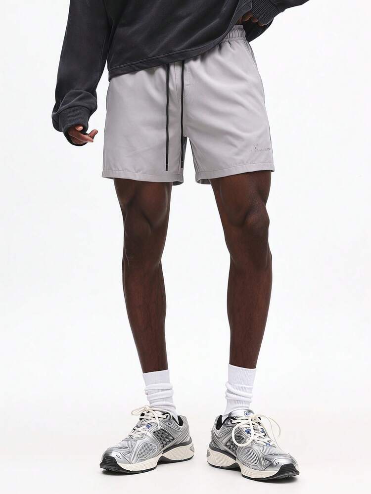 Pantaloncini casual estivi con coulisse, viola, orlo arrotolato e tasche laterali per uomo, vestibilità morbida, vita elastica, adatti per la spiaggia e le vacanze