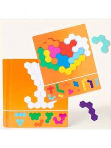 Montessori Early Education Wooden Rainbow Puzzle, Honeycomb Puzzle Mathematical Mental Arithmetic Board Game Logical Thinking Puzzle, Children's Board Toy Hand-Eye Coordination Training Toy - Multicolor - View 6