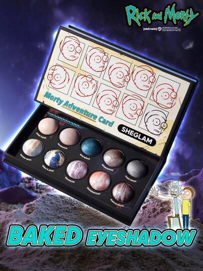 Rick and Morty X SHEGLAM The Adventures Of Morty Baked Color Palette Brand Beauty Makeup Face Paint Cosmetic For Women Girls Perfect For Spring Summer Ideal For Y2K Fancy Fashion Suitable For Birthday Mother'S Day Gift Rave Party Ready Best Color