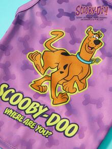 SCOOBY-DOO X PETSIN 2件裝粉色可愛小狗與骨頭印花寵物背心，親膚透氣、防掉毛，柔軟聚酯纖維，讓您的毛茸茸好友保持涼爽乾淨，適合日常穿著、玩耍或單純展現可愛 - 彩色 - 查看 6