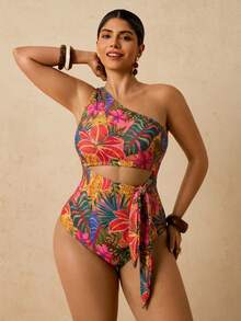 Travachic Bộ jumpsuit nữ cỡ lớn in hoa, kiểu cổ yếm, hở lưng, buộc dây phía trước, thích hợp cho đi biển, du lịch trên tàu biển. - Nhiều màu - Xem 4