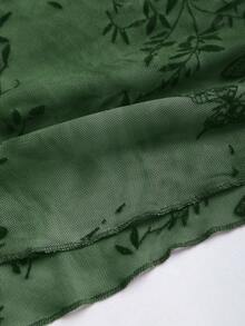 Sweetra Women's Retro Romantic Halter Neck Camisole - Dark Green - View 7
