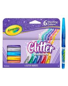 Marcadores con brillo Crayola, 6 colores deslumbrantes, perfectos para colorear creativamente y proyectos de manualidades - Multicolor - Ver 7