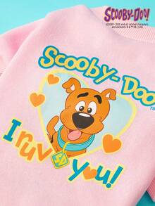 SCOOBY-DOO X 1 pieza Ropa para mascotas anti-caída de pelo, gruesa y cálida, con diseño de carta de amor de cachorro lindo, sin sombrero - Rosa - Ver 4