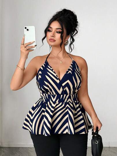 Elenzga Women's Elegant, Everyday European And American Style V-Neck Tie Strap, Ruched A-Line Camisole Top, Suitable For Outings, Dates, Vacations And Other Occasions, High Cost-Performance