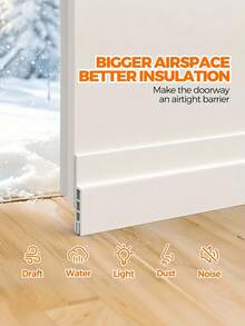 Door Bottom Seal Draft Stopper, Weather Stripping For Bedroom Door, Soundproof & Insect-Proof, Warm Keep, Easy Install, Self-Adhesive Door Strip For Interior/Exterior Doors, Ideal For Cold Weather - multicolor - View 2