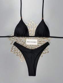 Swim Vcay Bikini separado minimalista de resort primavera/verano 2026, traje de baño de alta gama con recogido y elevación para mujeres - Multicolor - Ver 5