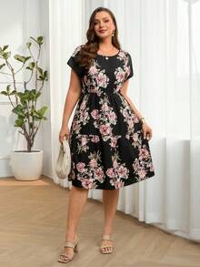 Miaspire Đầm in hoa cỡ lớn dành cho nữ, đầm hoa mùa xuân/hè cho nữ, đầm thanh lịch cỡ lớn, đầm hoa cỡ lớn, quần áo cỡ lớn cho nữ, đầm hoa cho nữ, đầm hoa thường ngày, đầm thanh lịch mùa xuân và hè, đầm nghỉ dưỡng cho nữ, đầm đi nghỉ mát - Nhiều màu - Xem 9