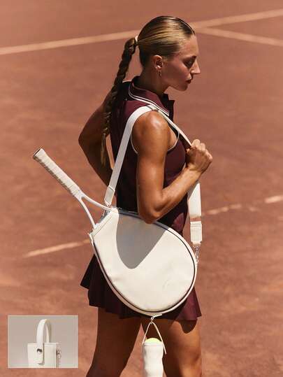 GLOWMODE Bolso bandolera pequeño de 3.8L resistente al agua para el día del juego con correa desmontable para raqueta de tenis, ropa deportiva diaria