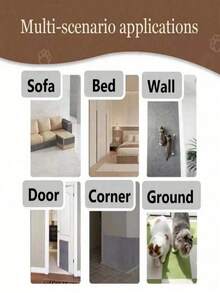 1Pc Self Adhesive Cat Scratching Pad Mat Carpet Couch Furniture Protector Pet Scratch Toy Cat Scratch Trainer Self Stick Scratch Board For Home Living Room Sofa Protection Must Have For Cat - multicolor - View 9