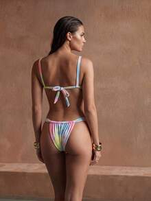 Anewsta Women's White Print Swimwear Set For Beach Golf Vacation Summer Sexy - Multicolor - View 9