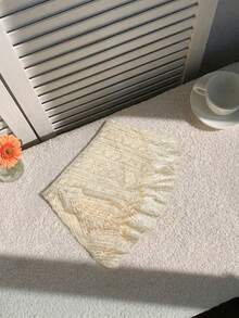 Áo khoác ngoài xếp ly có dây rút bằng vải jacquard dành cho nữ, thích hợp cho mùa xuân/hè. - Màu be - Xem 2