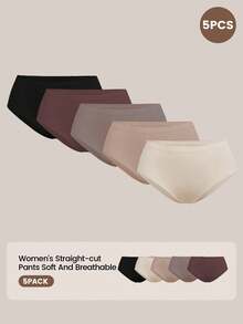 Barelissa 5pcs/Set Women's Seamless Hipster Briefs, Comfortable - Multicolor - View 2