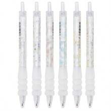 Bộ 6 bút bi gel in họa tiết hoa, đầu bút dạng bấm 0.5mm, mực đen khô nhanh, kiểu dáng dễ thương, văn phòng phẩm thẩm mỹ dành cho học sinh. - Nhiều màu - Xem 2