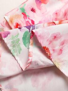 Serisse Kids Đầm lưới họa tiết hoa nhí màu hồng, dây mảnh, nơ, dễ thương và thanh lịch cho bé gái tuổi teen, eo nhún bèo, thích hợp cho mùa xuân/hè, đi nghỉ mát, lễ hội. - Hồng - Xem 6
