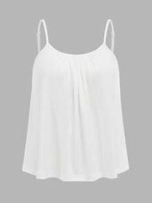 SHEIN EZwear Bộ 3 áo hai dây cỡ lớn phong cách tối giản, thích hợp cho tiệc tùng, lễ hội âm nhạc, đi học, kỳ nghỉ, dạo phố, khám phá thành phố, trang phục đa năng, có thể mặc riêng hoặc phối lớp, họa tiết da báo hồng. - Nhiều màu - Xem 6