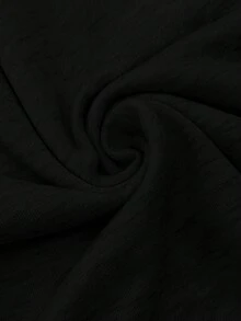 SHEIN 孕妇休闲纯色背心和裤子两件套，夏季 - 黑色 - 查看 7