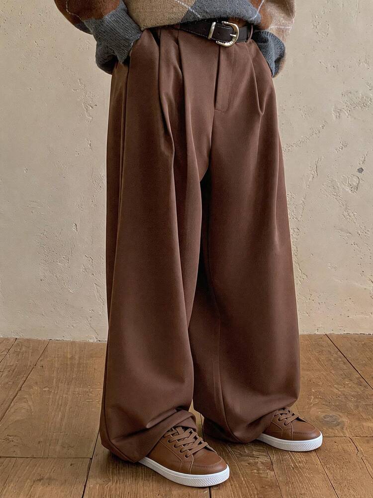 Tween Girls Solid Color Woven Wide Leg Pants, Fall