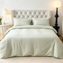 Cirelle Bộ Ga Trải Giường Phong Cách Boho (2/3 Món) - Chất liệu mềm mại như vải lanh | 1 Ga trải giường + 1/2 Vỏ Gối (Không kèm ruột chăn) Bộ ga giường thoáng khí phong cách nông trại 100% cotton đã qua xử lý Ga trải giường kẻ sọc Kích thước King Size Phù hợp cho mọi mùa - Nhiều màu - Xem 6