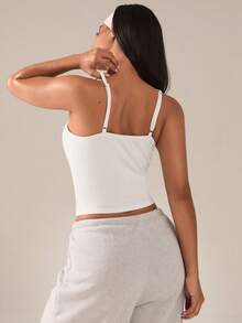 SHEIN BAE Women Sports Knit Tees & Tanks - White - View 2