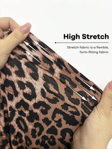 Eryvara Áo liền thân dài tay họa tiết da báo thời trang dành cho nữ, thiết kế bất đối xứng, thanh lịch và gợi cảm, thiết kế nhiều lớp, đa năng, khoét lỗ, trang phục dự tiệc gợi cảm, trang phục hộp đêm, trang phục xuân/hè mới, trang phục hẹn hò ngày Valentine, trang phục sinh nhật, trang phục dự tiệc bể bơi, trang phục dạ hội, áo liền thân ôm sát cơ thể dự hòa nhạc. - Nhiều màu - Xem 3