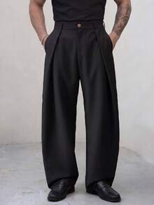 AKNOTIC 男士休闲宽松弹力腰直筒卡其裤，适合夏季、秋季、度假、日常穿着、派对、情侣装，男士礼物 - 淺灰色 - 查看 2