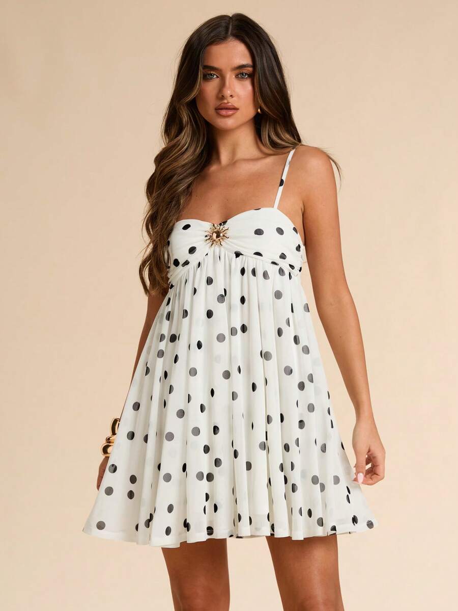 SHEIN BAE Đầm ngắn màu hồng trơn, không tay, dây mảnh, thích hợp cho mùa xuân và hè, kiểu dáng thanh lịch, ngọt ngào, phù hợp cho những buổi hẹn hò lãng mạn, tiệc tùng, các sự kiện trang trọng, váy phù dâu, đầm hè cho nữ, đầm dự tiệc trà, năm mới, ngày Valentine, đầm sinh nhật, đầm hồng, đầm thường ngày, đầm hè. - Đen và trắng - Xem 1
