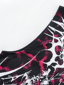 ROMWE MEN Street Life Áo tank top nam cổ tròn in hình dây chuyền chéo, kiểu dáng thường ngày. - màu đen - Xem 4