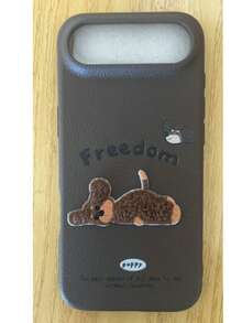 Funda adecuada para iPhone, funda de teléfono de alta calidad con patrón de lichi para chicas - Marrón - Ver 26