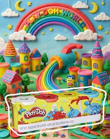 Hasbro 四色橡皮泥套装，448克，软质造型橡皮泥套装，色彩鲜艳，适用于创意DIY艺术项目，易于塑形，可重复使用，是课堂活动用品和礼品的理想之选。 - 彩色 - 查看 2