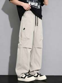 Manfinity Hypemode Pantalones cargo de hombre con ajuste holgado y casual - Caqui - Ver 3