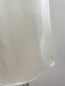 Sunnyshic Vestido de satén color albaricoque para mujer, elegante para primavera y verano - Albaricoque - Ver 6