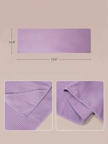 GLOWMODE Fresh Focus Sweat-Wicking Quick-Dry Non-Slip Yoga Pilates Mat Towel Studio Gym Daily Active Wear - Mauve Purple - View 7