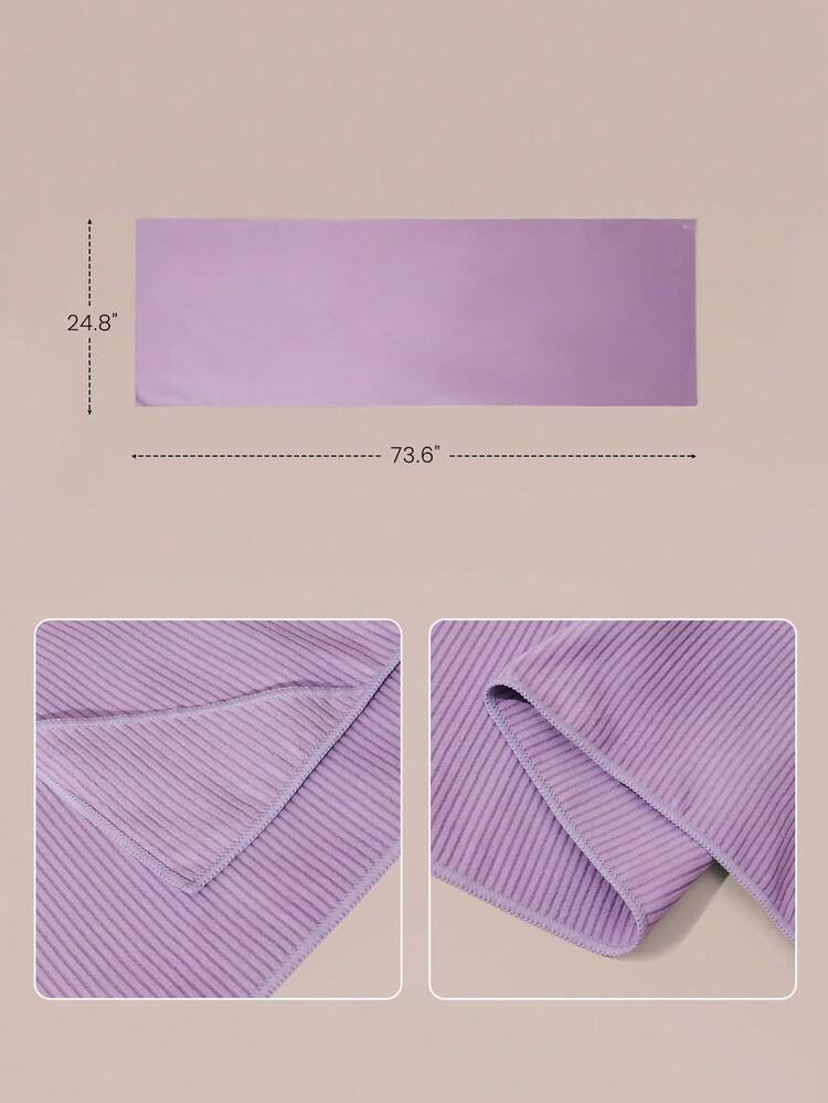 Fresh Focus Sweat-Wicking Quick-Dry Non-Slip Yoga Pilates Mat Towel Studio Gym Daily Active Wear