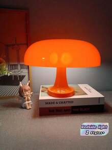 1PC Power5V Voltage Style Mushroom Table Lamp Bedside Night Light Study Room Decor Lamp Aesthetic Mood Lighting For Bedroom Plugged-In Use - multicolor - View 1