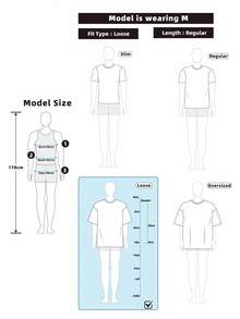 Manfinity Hypemode Plus Size Men's Casual Plaid Patchwork T-Shirt, Summer - Dusty Blue - View 4