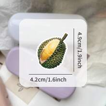 1PC Funny Food Stickers With Hilarious Expressions And Playful Poses, Customizable, Waterproof Vinyl Material, Suitable For Fridge, Lunchbox, Bringing Joy And Laughter - 10 * 15 half cut, fruit - View 5