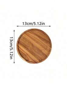 1 Set 12 Inch Round Wooden Elegant Rustic Farm Candle Holder Decorative Tray Centerpiece Natural Color For Kitchen Dining Room Home Decor Farmhouse Style Vintage Handmade Table Decor - Multicolor - View 10