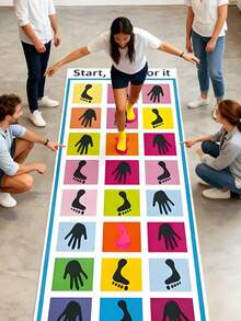 POKOJA LAND Polyester Fiber Sensory Folding Play Mat, Body Coordination Game Accessory, Multi-Person Interactive Balance Challenge, Portable & Easy To Carry, Team Building, Relieve Work Stress, Enhance Team Atmosphere - Multicolor - View 1