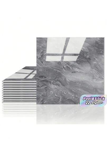 Papel de Parede Anti-Mármore com 22 Peças - Fácil de Aplicar e Remover, Basta Descolar e Colar, Resistente à Sujeira e a Altas Temperaturas, Ideal para Cozinha e Banheiro, Sala de Estar e Renovação de Ambientes. Adesivos de Parede em Vinil para Decoração de Casa, Itens Decorativos de Primavera para Renovar sua Casa, Adesivos Decorativos Rama para Presentes de Aniversário e Formatura.