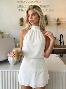 DAZY Women Two-Piece Outfits Lounge Sets For Women - White - View 3