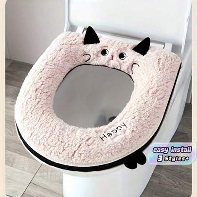 Joivida 1 chiếc bọc nắp bồn cầu dày dặn, mềm mại, thoải mái, chống trượt, nhiều màu sắc, có khóa kéo, dùng cho nhà tắm gia đình. Dễ dàng lắp đặt, có thể giặt, bền, chống trượt, thoải mái, phù hợp với mọi loại bồn cầu, thiết kế giữ cố định. Phụ kiện nhà vệ sinh thiết yếu.