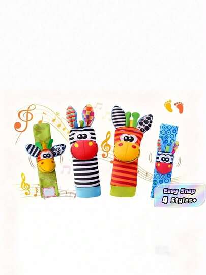 Bộ 2 hoặc 4 món đồ chơi lục lạc đeo cổ tay bằng chất liệu mềm mại, đồ chơi tìm chân kích thích giác quan, đồ chơi tất nhiều màu sắc chủ đề Halloween, đồ chơi lục lạc vui nhộn, quà tặng hoạt động kích thích giác quan, vật phẩm mới lạ cho lễ hội, giải trí bằng vải mềm.