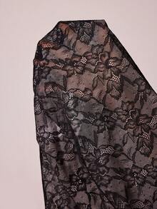 Slumberist Women's Lace Patchwork Sexy Camisole Nightgown For Daily & Home Wear - Black - View 7