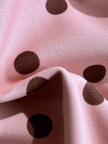Swim Mod 2 pezzi/set Top con spalline sottili e ferretto, con nodo frontale e nodo laterale, abbinato a slip da bagno, bikini estivo carino da donna per la spiaggia - Rosa - Visualizzare 8