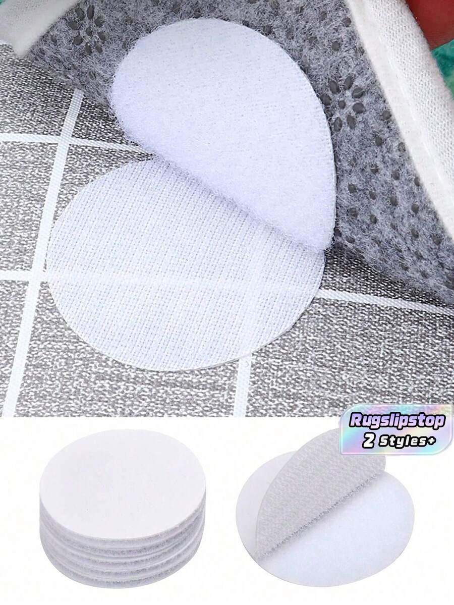 5/10Pcs Carpet Anti-Slip Sticker, Strong Anti-Roll Edge Anti-Slip Sticker, Sofa Cushion Holder, Carpet Clip Adhesive Double-Sided Sticker, Suitable For Carpets, Sofas, Coffee Tables, Table Mats, Chair Covers And Furniture Supplies - White - View 1