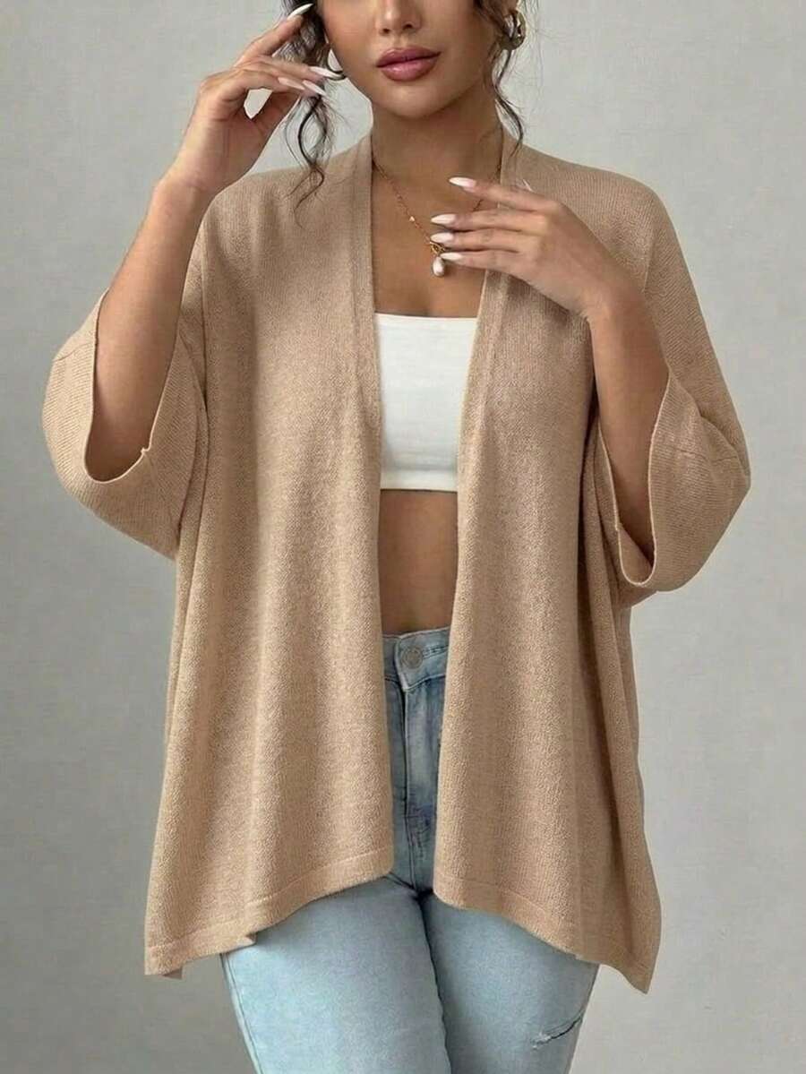 Poncho Corte Asimétrico para Mujer - Arena - Ver 1